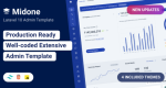 Midone - 5.0.5 Tailwind 4 Laravel 11 管理员仪表盘模板 + HTML 版本