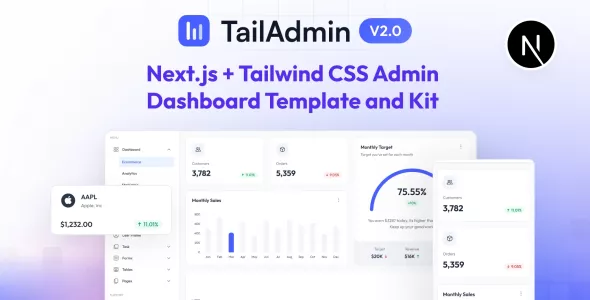 TailAdmin - Next.js Tailwind CSS 管理仪表板模板 v2.2 开源版