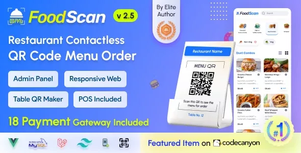 FoodScan - 二维码点餐带POS 收银端 2.3 开心版 非接触式订餐系统