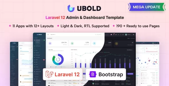 UBold - 6.1.0 20合一后台管理和仪表板模板