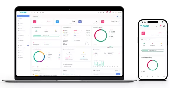 RISE 3.9.4 + 插件 – 项目管理CRM系统源码 开心版
