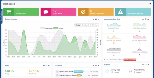 WHMCS - 虚拟主机 云服务器 域名主机管理源码 开心版 9.0.0