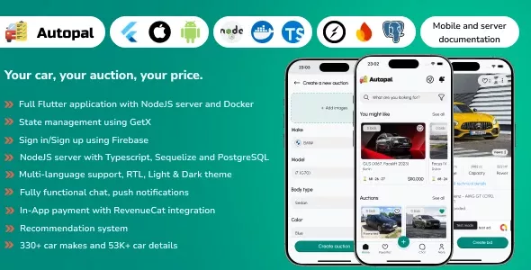Autopal V1.0- 适用于汽车销售，二手车买卖（完整APP源码）