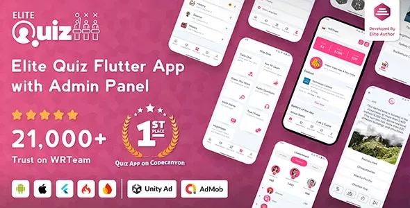 Elite Quiz 心理测验 |问答游戏 - Flutter 完整APP源码 + 后台管理面板 开心版 v2.3.4