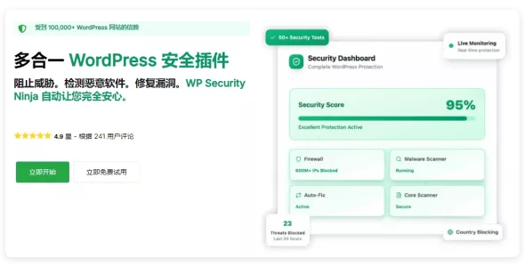 Security Ninja (Premium) 5.260 安全忍者高级版 多合一 WordPress 安全插件