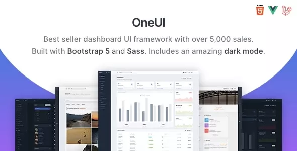 OneUI 5.9 – Bootstrap 5 后台管理仪表板模板、Vue 版和 Laravel 11 入门套件