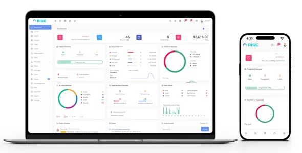 RISE 3.9.4 + 插件 – 项目管理CRM系统源码 开心版