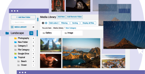 WP Media Folder 4.1.0 – WordPress 媒体库插件