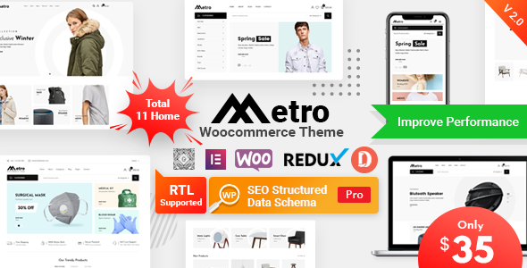 Metro – 2.14 Minimal WooCommerce WordPress 主题