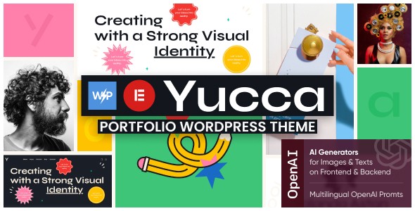 Yucca 1.24.0 – 设计作品 个人艺术家造型册 WordPress 主题