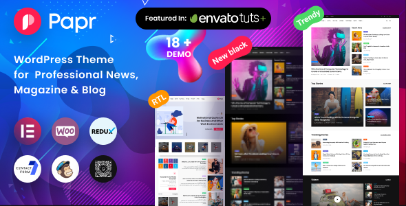 Papr 1.5.4 – 新闻杂志WordPress主题