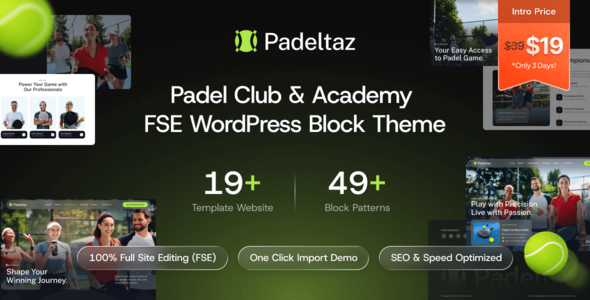 Padeltaz 1.0.0  Padel俱乐部与体育学院 WordPress主题