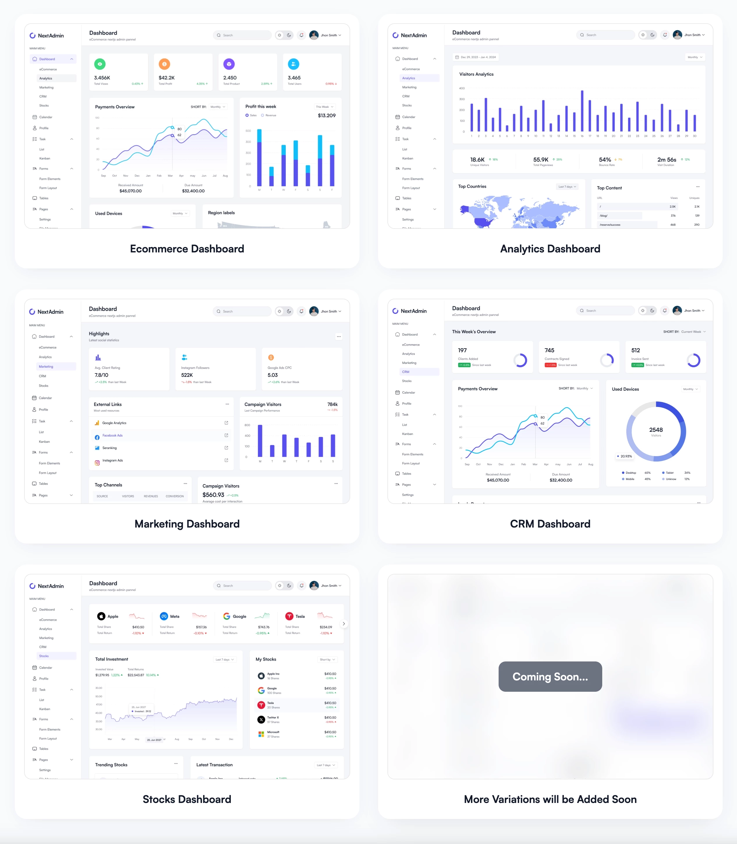 NextAdmin - Next.js 管理员仪表板模板和工具包 v1.2 开源版 NextAdmin - Next.js 管理员仪表板模板和工具包 v1.2 开源版