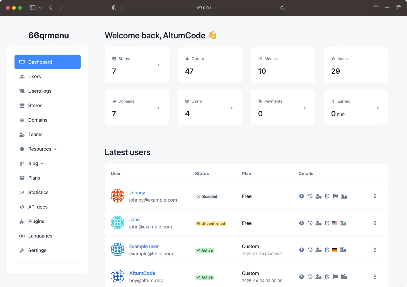 66qrmenu 45.0.0 开心版 – 自托管、易于使用、轻量级且高性能的 二维码菜单管理源码 66qrmenu 45.0.0 开心版 – 自托管、易于使用、轻量级且高性能的 二维码菜单管理源码