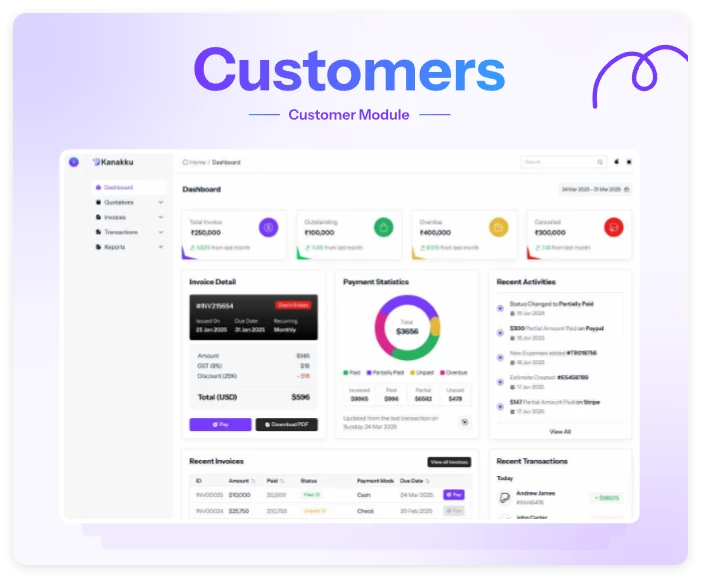 Kanakku - 2.0.4 财务、会计和发票仪表板模板(React、Angular、Laravel、HTML) Kanakku - 2.0.4 财务、会计和发票仪表板模板(React、Angular、Laravel、HTML)