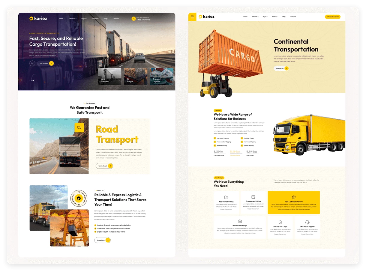 Kariez 1.1.1 – 运输和物流 WordPress 主题 Kariez 1.1.1 – 运输和物流 WordPress 主题