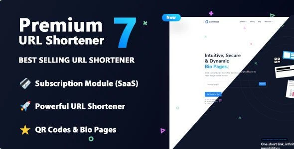 Premium URL Shortener 7.8.2 短链接网址、简介页面和二维码