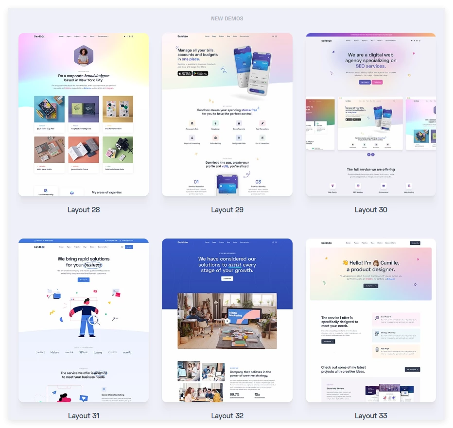 Sandbox 1.1.21 – 现代与多用途 WordPress 主题