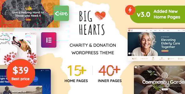 BigHearts 3.1.18 – 慈善与捐赠 WordPress 主题