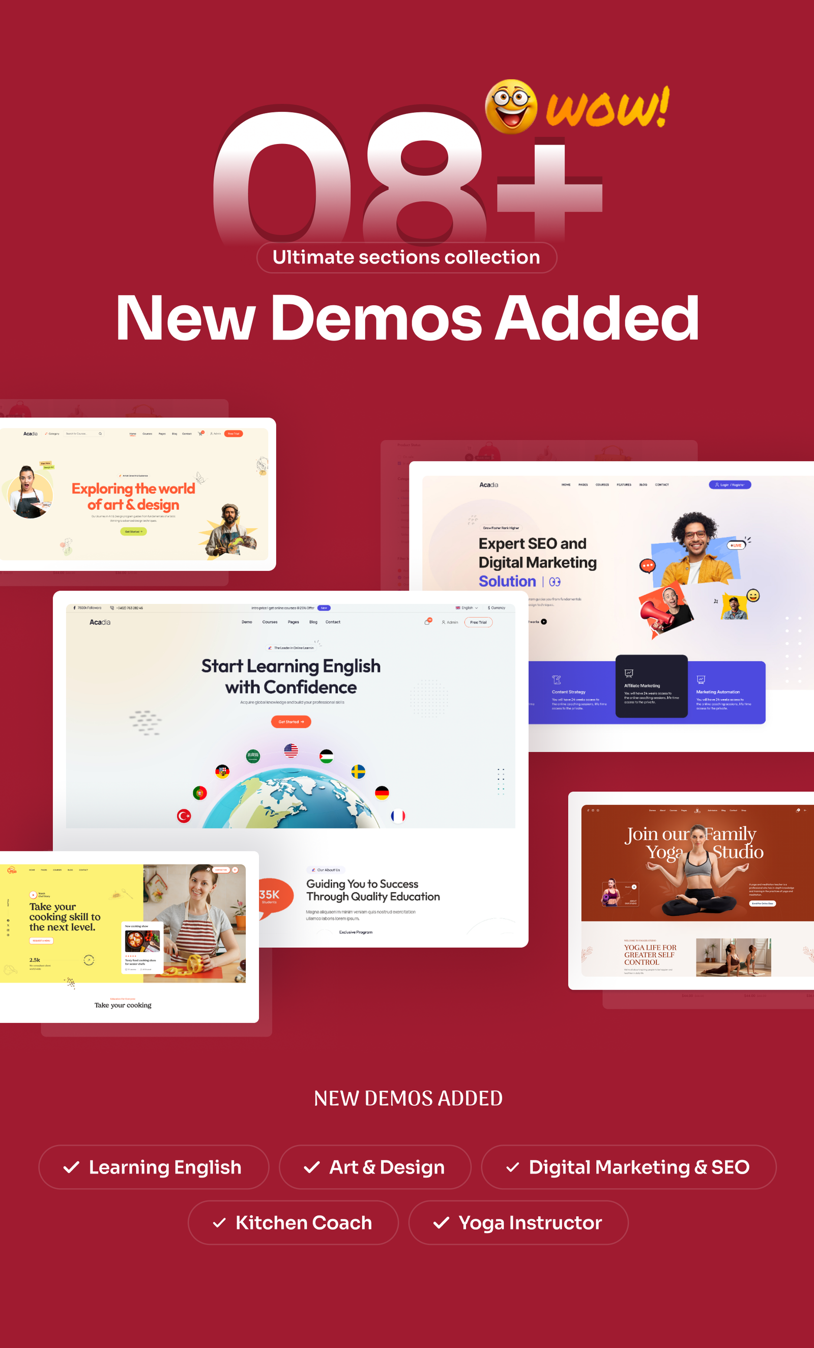 Acadia 3.1.0 – 教育主题 在线课程主题